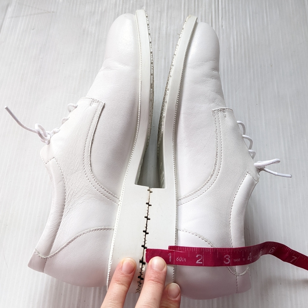 SRMAX White Leather Oxford Loafers Creepers Slip Resistant Shoes - Picture 3 of 12